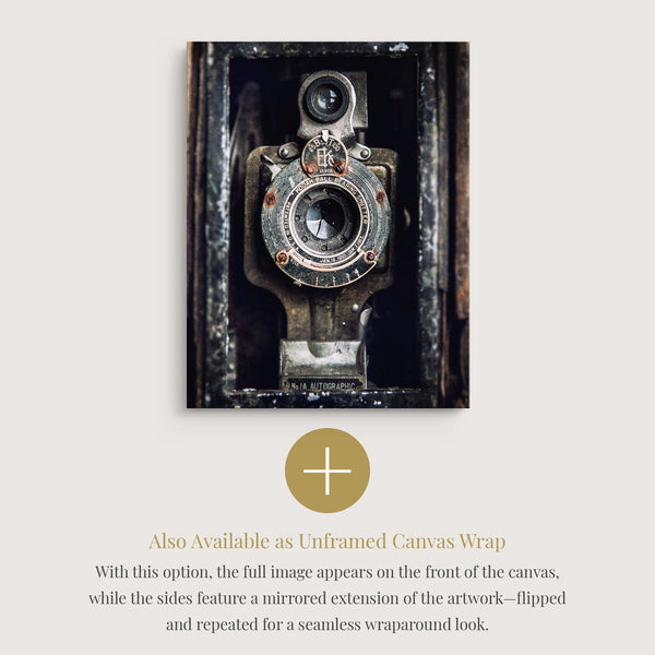 Lisa Russo Fine Art Framed Canvas Vintage Kodak Camera | Framed Canvas Wall Art