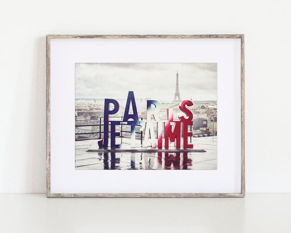 Paris Je Taime France Print -  I Love You Sign