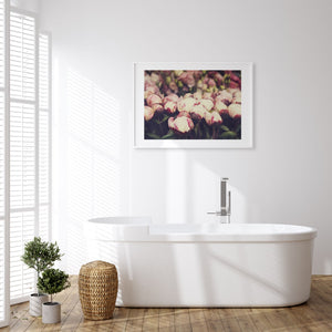 Paris Pink Peonies Flower Market Print - French Country Decor