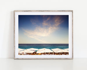 Lisa Russo Fine Art French Riviera Coastal Umbrellas Beach Photography