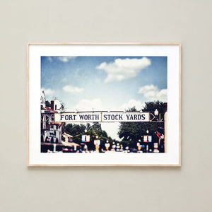 Lisa Russo Fine Art Industrial Texas Fort Worth Stockyards Print - Western Cattle Wall Art