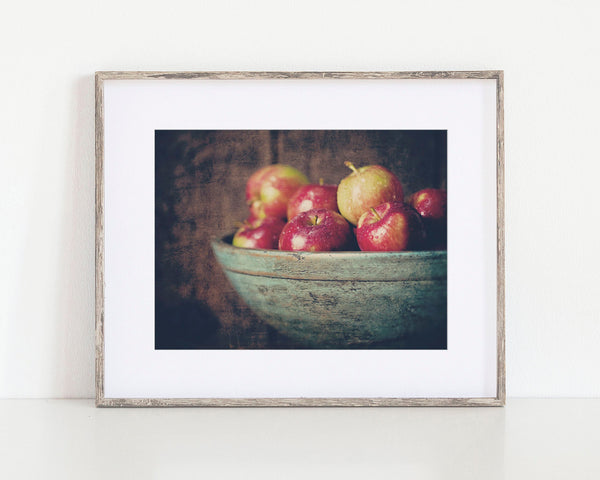 Rustic Apples Print - Country Kitchen Decor