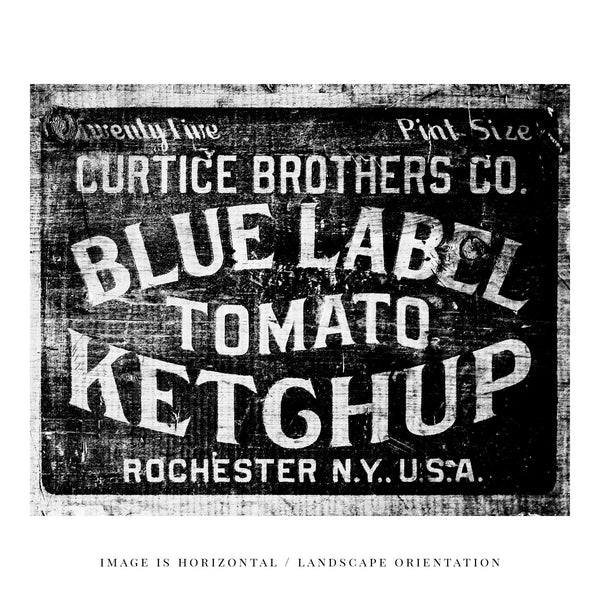Lisa Russo Fine Art Kitchen Decor Blue Label Ketchup