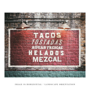 Lisa Russo Fine Art Kitchen Decor London | Borough Market | El Pastor Sign