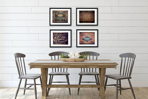 Rustic Farmhouse Kitchen Wall Decor - Warm Brown and Orange