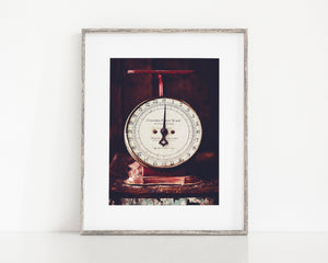 Lisa Russo Fine Art Kitchen Decor Red Vintage Kitchen Scale