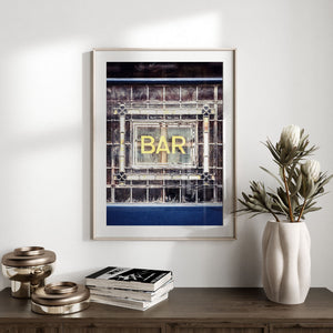 London Bar Sign Print - Kitchen, Game Room Wall Decor