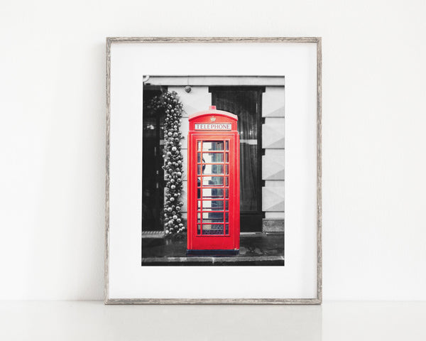 Iconic London Red Telephone Booth Print