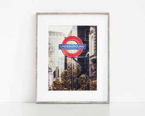 Iconic London Underground Sign Print