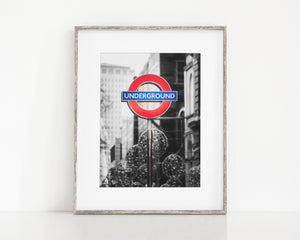 Iconic London Underground Sign Print