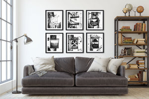 British Pub Signs Art Prints Set of 6 - Home Bar, Office or Kitchen