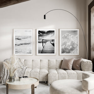 Lisa Russo Fine Art Nature Photography Minimalist Nature Art Print Set of 3 - Black and White