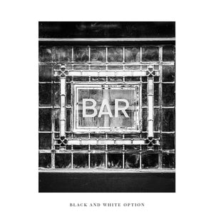 London Bar Sign Print - Kitchen, Game Room Wall Decor