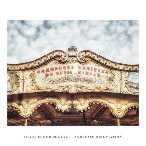 Montmartre Paris France - Vintage Carousel Nursery Decor