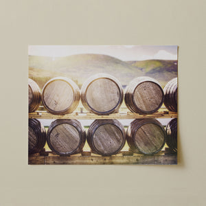 Lisa Russo Fine Art Rustic Home Decor Dalwhinnie Distillery Whisky Barrel Print | Scotland Highland Wall Art