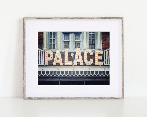 New York State - Lake Placid - Palace Theater Marquee Art Print