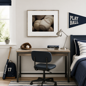 Lisa Russo Fine Art Sports Decor Baseball Art Print for Boy's Bedroom or Sports Decor
