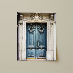 Lisa Russo Fine Art Travel Photography Blue Paris Door - France Photography - Vintage Parisian Elegance