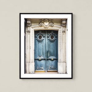 Lisa Russo Fine Art Travel Photography Blue Paris Door - France Photography - Vintage Parisian Elegance