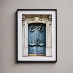 Lisa Russo Fine Art Travel Photography Blue Paris Door - France Photography - Vintage Parisian Elegance