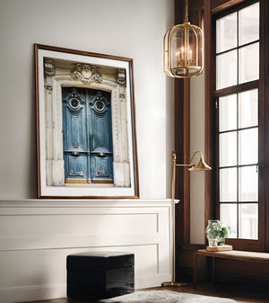 Lisa Russo Fine Art Travel Photography Blue Paris Door - France Photography - Vintage Parisian Elegance