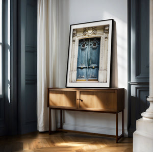 Lisa Russo Fine Art Travel Photography Blue Paris Door - France Photography - Vintage Parisian Elegance