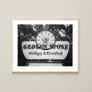 Lisa Russo Fine Art Travel Photography Broken Spoke Austin Texas Sign Print | Vintage Neon Sign Wall Art