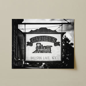Lisa Russo Fine Art Travel Photography Carney's Ballston Lake New York Sign Print | Vintage Train Americana Wall Art