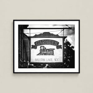 Lisa Russo Fine Art Travel Photography Carney's Ballston Lake New York Sign Print | Vintage Train Americana Wall Art