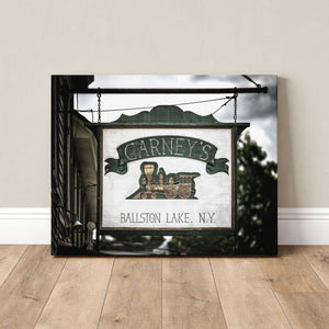 Lisa Russo Fine Art Travel Photography Carney's Ballston Lake New York Sign Print | Vintage Train Americana Wall Art