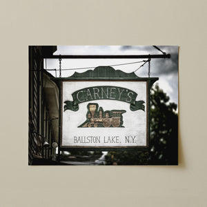 Lisa Russo Fine Art Travel Photography Carney's Ballston Lake New York Sign Print | Vintage Train Americana Wall Art