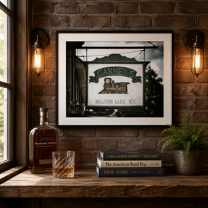 Lisa Russo Fine Art Travel Photography Carney's Ballston Lake New York Sign Print | Vintage Train Americana Wall Art