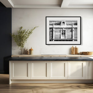 Lisa Russo Fine Art Travel Photography Cream Dairy Wall Art Print – Vintage London Architecture for Kitchen