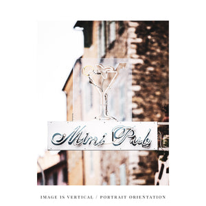 Lisa Russo Fine Art Travel Photography French Mini Pub - French Sign Print for Home Bar Decor