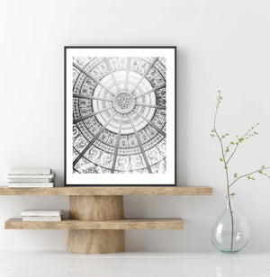 Lisa Russo Fine Art Travel Photography Geometric Capitol Dome Print in Green and Beige - Pennsylvania