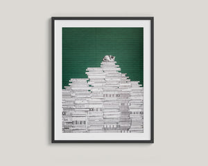 Lisa Russo Fine Art Travel Photography Gift for Book Lovers - Cannes France Book Mural Street Art Print