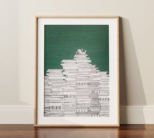 Lisa Russo Fine Art Travel Photography Gift for Book Lovers - Cannes France Book Mural Street Art Print