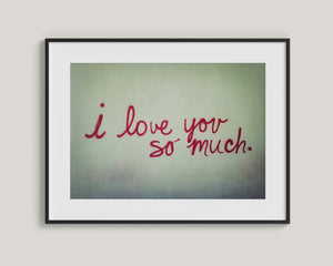 Lisa Russo Fine Art Travel Photography I Love You Graffiti Print - Austin Texas Art for Bedroom or Nursery