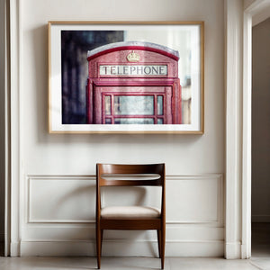 Lisa Russo Fine Art Travel Photography Iconic Scottish Edinburgh Red Telephone Booth Print
