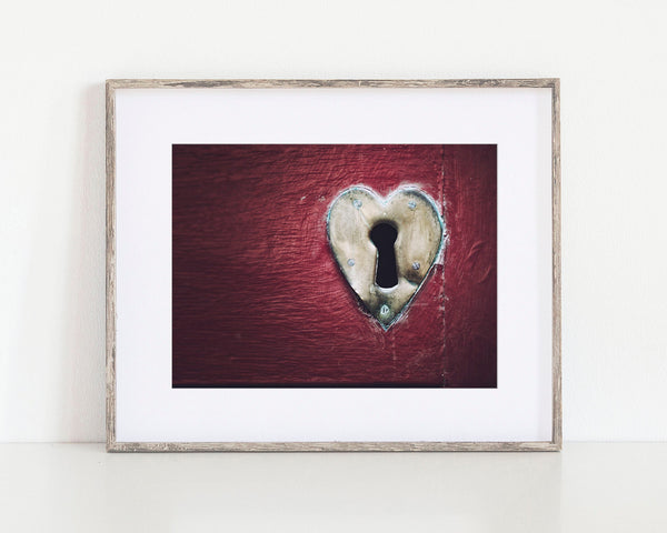Dublin Red Heart Door Print for Bedroom Decor or Gift