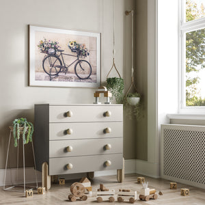 Whimsical Pink Florence Bicycle Art Print - Italy Photography