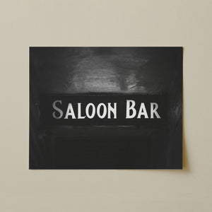 Lisa Russo Fine Art Travel Photography London Saloon Bar Sign Print | Moody English Pub Wall Art