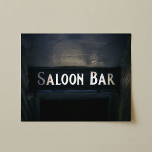 Lisa Russo Fine Art Travel Photography London Saloon Bar Sign Print | Moody English Pub Wall Art