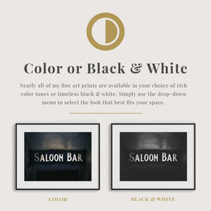 Lisa Russo Fine Art Travel Photography London Saloon Bar Sign Print | Moody English Pub Wall Art