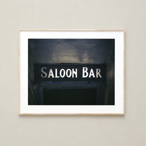 Lisa Russo Fine Art Travel Photography London Saloon Bar Sign Print | Moody English Pub Wall Art