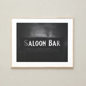 Lisa Russo Fine Art Travel Photography London Saloon Bar Sign Print | Moody English Pub Wall Art