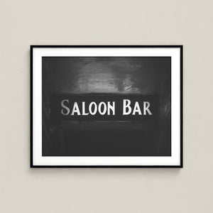 Lisa Russo Fine Art Travel Photography London Saloon Bar Sign Print | Moody English Pub Wall Art