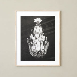 Lisa Russo Fine Art Travel Photography Monte Carlo Chandelier Print | Monaco Black & White Wall Art