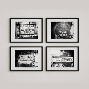 New Orleans Bourbon Street Bar Signs - Art Prints Set of 4