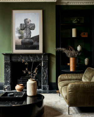 Lisa Russo Fine Art Travel Photography New Orleans Cemetery Cross Print | Moody Gothic Wall Art